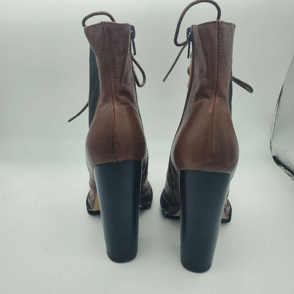 Jeffrey Campbell Brown Patchwork Platform Ankle B… - image 4